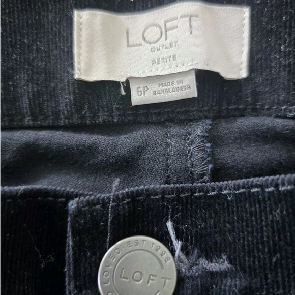 Loft Courdory Pants Women Size 6P Black  Signature Modern Skinny Retro 30x26 - Picture 6 of 13